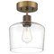 Access Lighting Port Nine Chardonnay, Chardonnay LED SemiFlush, Antique Brushed Brass Finish, Clear Glass 63147LEDDLP-ABB/CLR - alternate 1